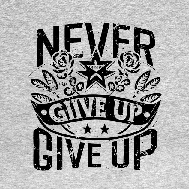 Never Give Up motivational words by A Floral Letter Capital letter A | Monogram, Sticker